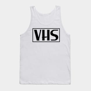 VHS Logo in Black Tank Top